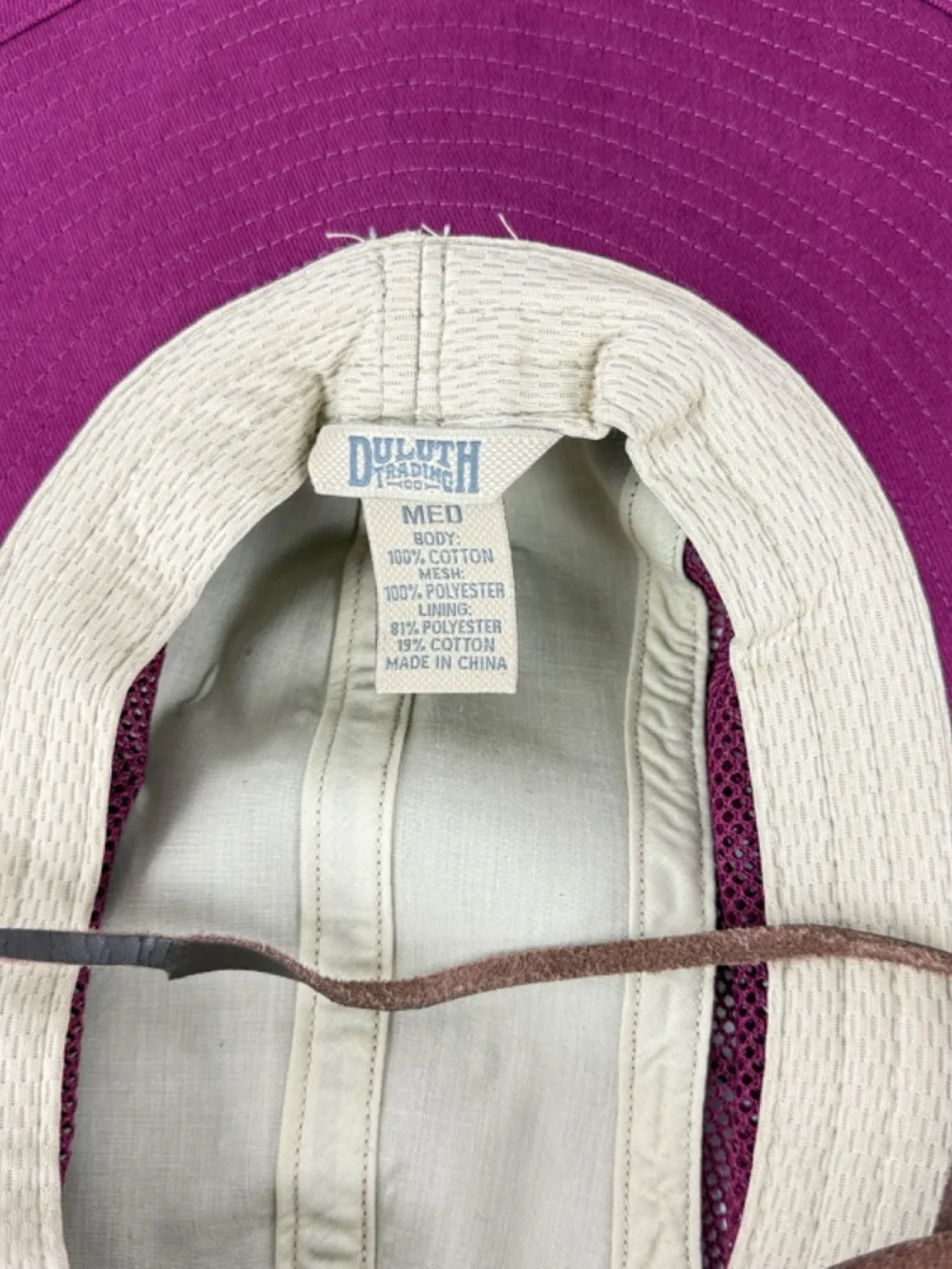 Duluth Trading Co Safari Hat M Purple Bucket Sunhat Mesh Packable